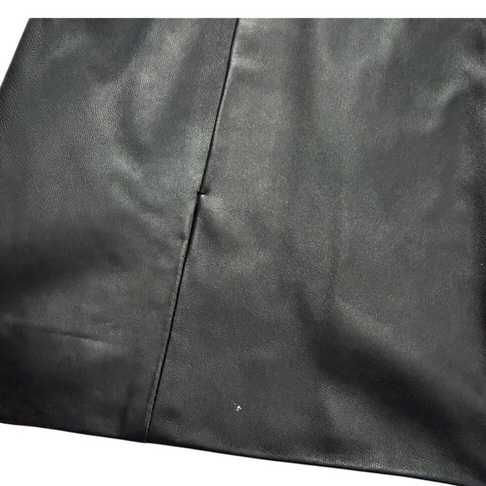 ALFANI Vintage Genuine Leather Zip Front Jacket L 90s Minimalist Quiet Luxury - Picture 12 of 13